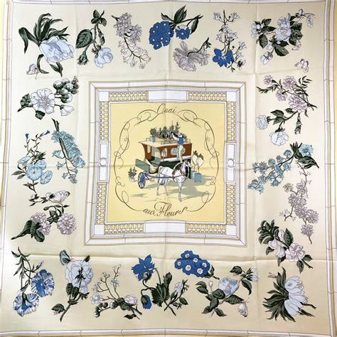 Quai aux Fleurs Hermes Silk Scarf Vintage 